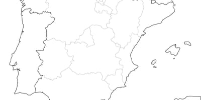 Gewone kaart van Spanje
