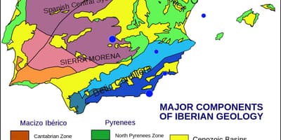 Geologische kaart van Spanje
