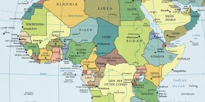 Afrika en Spanje kaart bekijken