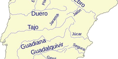 Spanje rivier de kaart