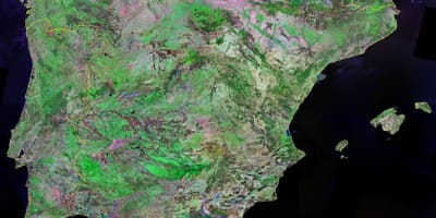 Kaart van Spanje satelliet