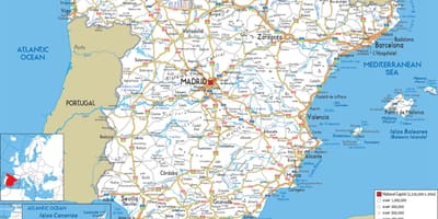 Spanje route kaart
