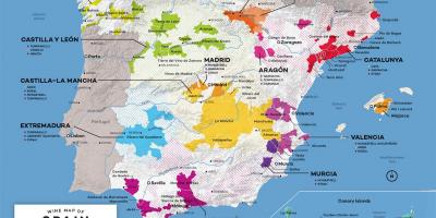 Wijnen van Spanje kaart bekijken